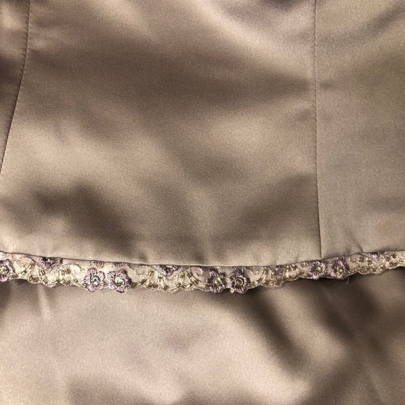 New OCCASIONS JUST SEPARATES Lavender Satin 2-Piece Strapless Skirt Set- Size 10 - Picture 12 of 14